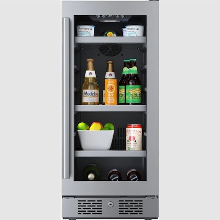 15 Inch Wide 86 Can Beverage Center With LED Lighting